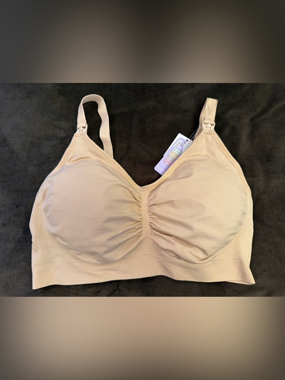 Motherhood Maternity Full Busted Seamless Nursing Bra Nude Beige Size XL